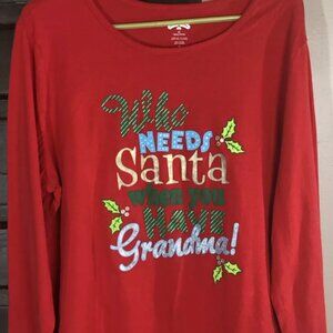 Red Christmas Grandma Long Sleeve